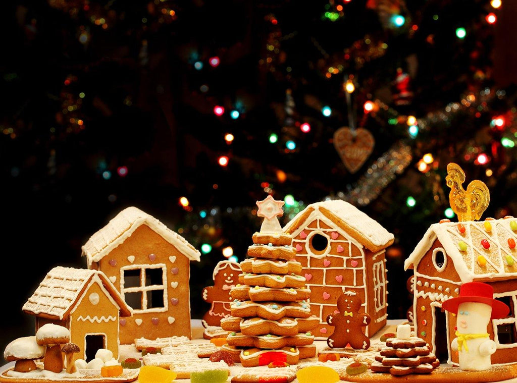 Christmas Gingerbread House Christmas Decoration Party Photo Backdrop – iBACKDROP