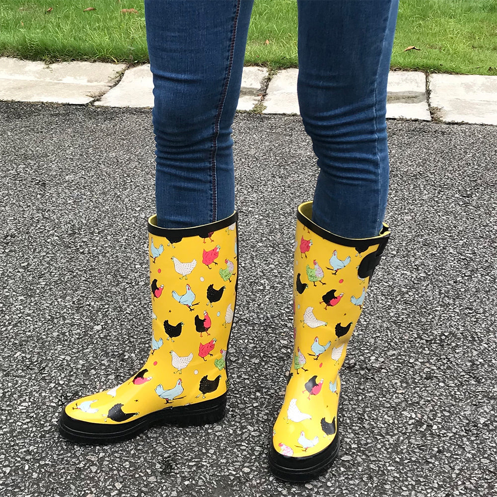 womens chicken rain boots