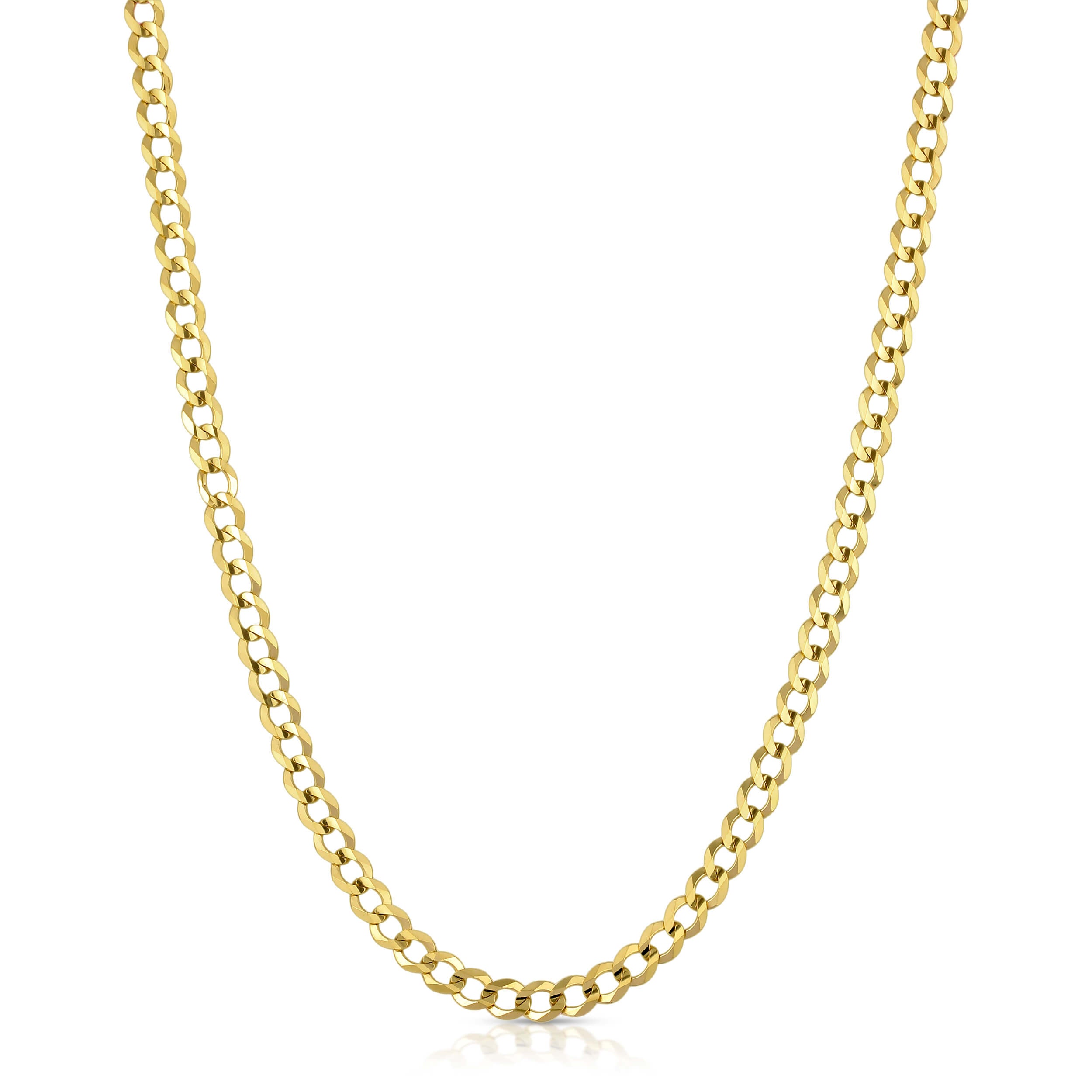 5.0MM CUBAN LINK (FLAT CURB) - SOLID 10K GOLD CHAIN