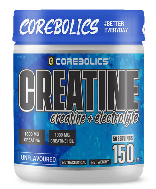 Corebolics Creatine (Creatine + Electrolyte) (Unflavored, 150 gm, 50 Servings)