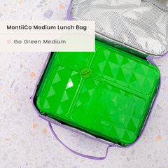 Go Green Medium Lunchbox and MontiiCo Insulated Lunchbag 