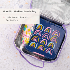 Little Lunchbox Co Bento 5 Lunchbox and MontiiCo Medium Insulated Lunchbag 
