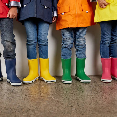 French Soda Childrens'Gumboots in Bright Rainbow Colours 