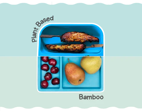 Bobo & Boo Divided Plates in Bamboo & Plant Based 
