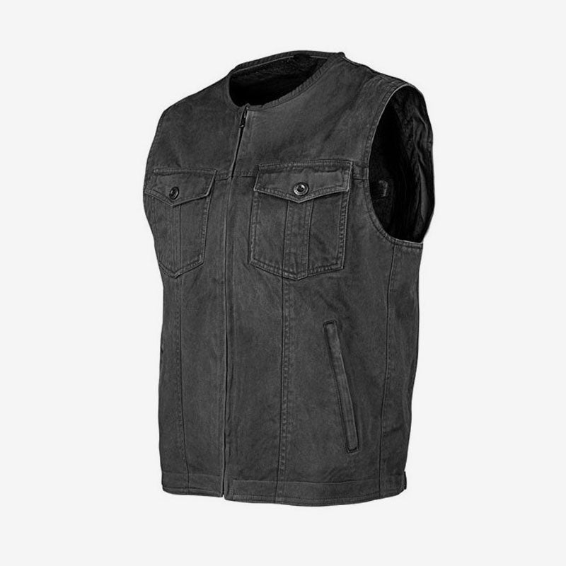 waxed canvas motorcycle vest