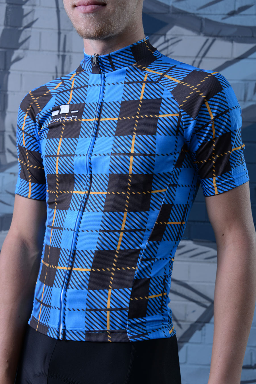 tartan cycling jersey