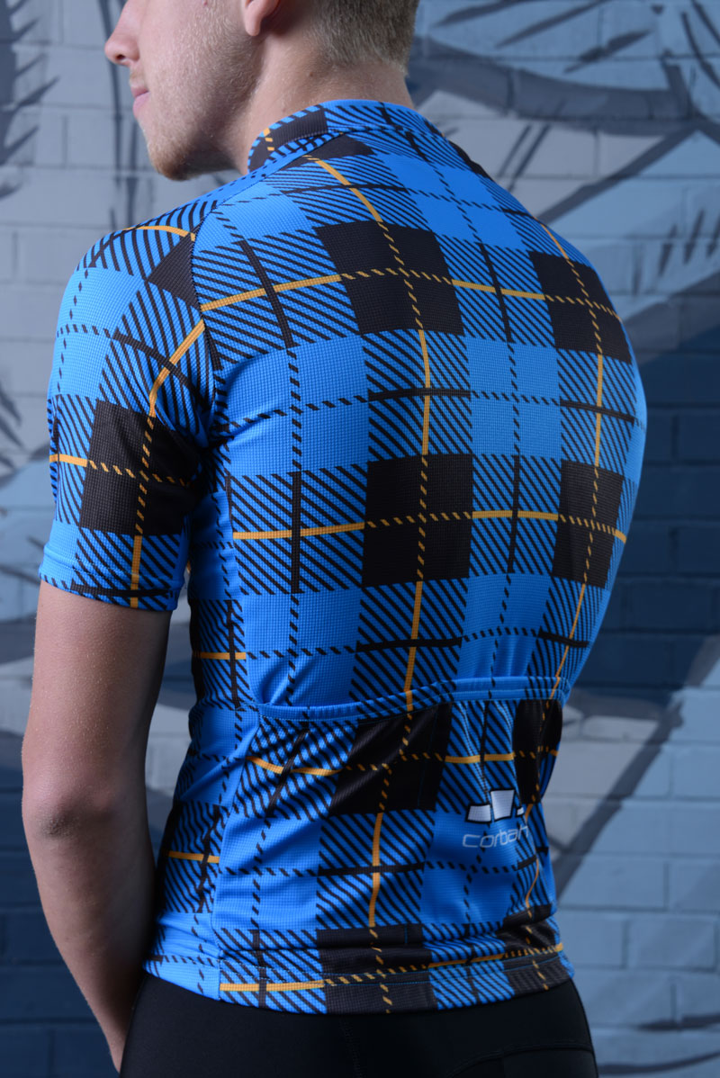 tartan cycling jersey