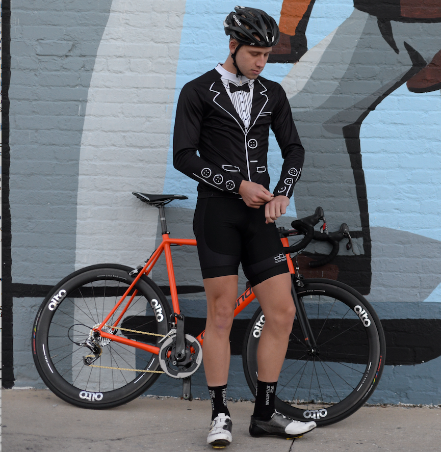 tuxedo cycling jersey