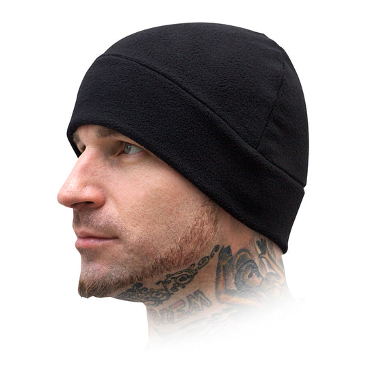 Schampa Coolskin Skullie Skull Cap Helmet Liner Black w/ Red Stitching