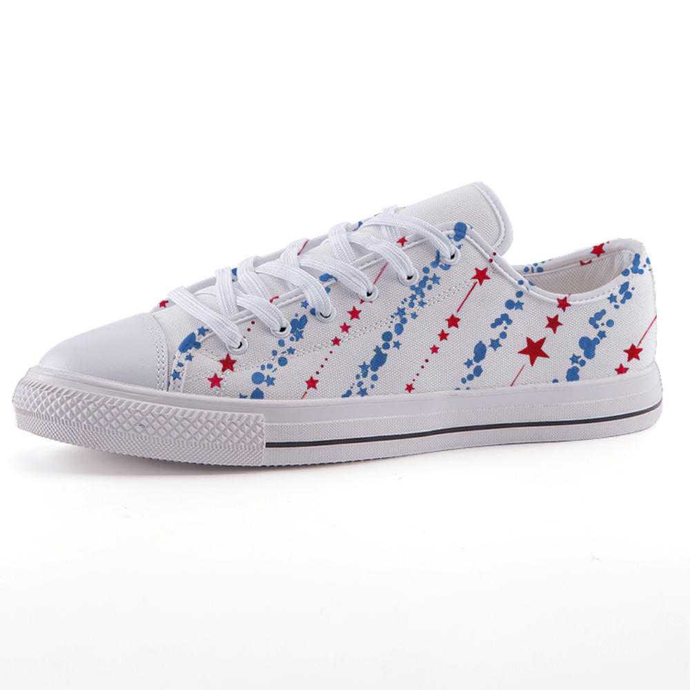 Blue Low-top fashion canvas shoes 