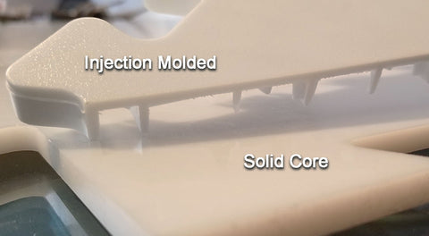 injection molded and solid core
