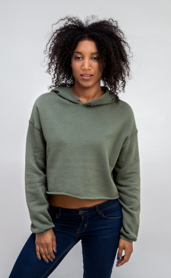 bella cropped hoodie