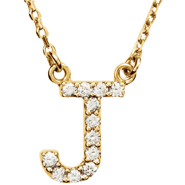 initial j diamond necklace