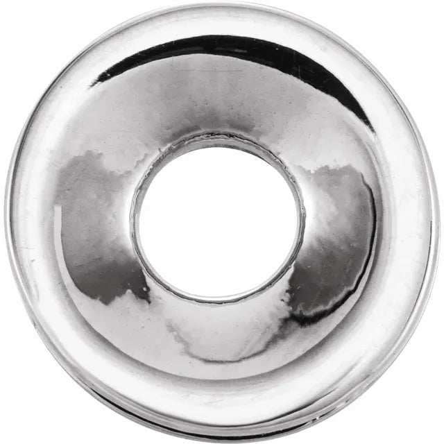 18k 14k Yellow White Gold 9mm Plain Roundel Spacer Bead Charm