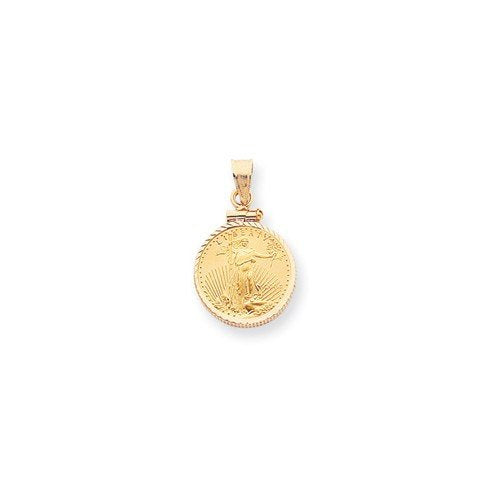 14K Yellow Gold 1 oz or One Ounce American Eagle Coin Holder Holds 32 ...