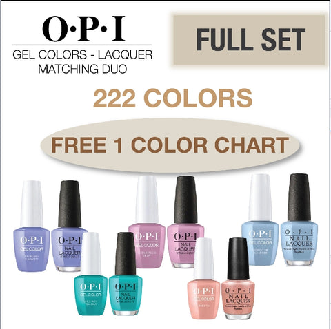 opi nail color chart