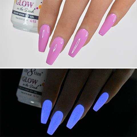 glow in the dark purple nails