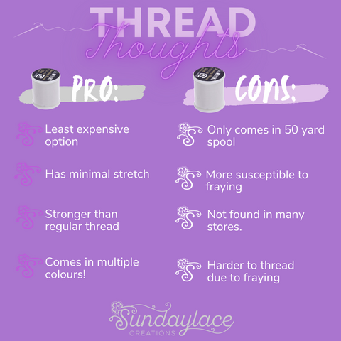 Thread Ted Talk. The pros and cons of each type of beading thread! – Sundaylace  Creations & Bling