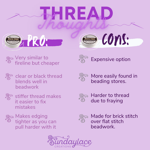 Thread Ted Talk. The pros and cons of each type of beading thread! –  Sundaylace Creations & Bling