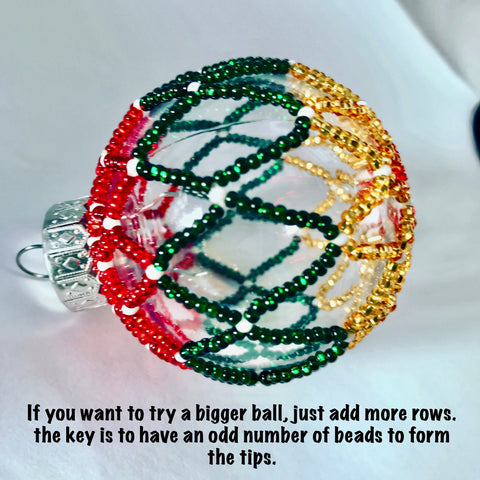2 Beaded Christmas Balls Tutorial from Sundaylace Creations Sundaylace Creations Bling