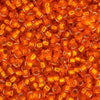 Miyuki 15/0 seed beads Miyuki Seed Bead 15/0 Orange Silver Lined