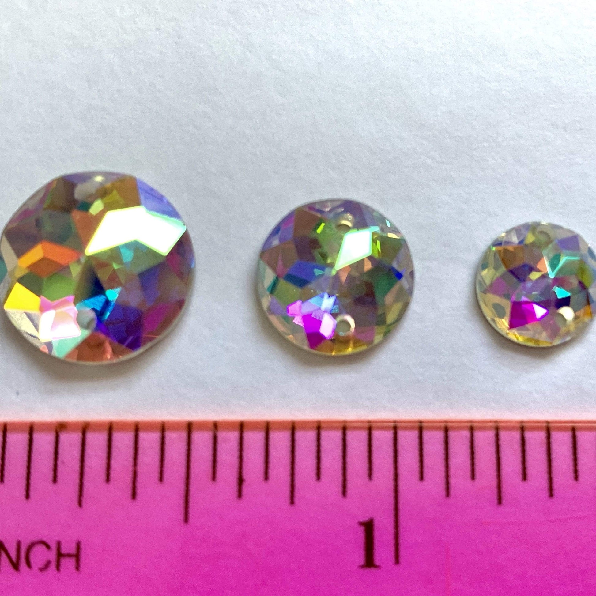 Sundaylace Creations & Bling Fancy Glass Gems 8mm, 10mm, 12mm, & 14mm AB 8-point Star Rivoli, Sew on, High Quality, Fancy Glass Gem