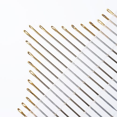 10/12 Size Gold Eye Beading Needles, 8 pieces