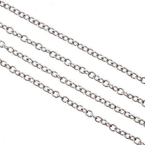 John Bead Stainless Steel Ball Chain 1m 2.4mm w/Connector