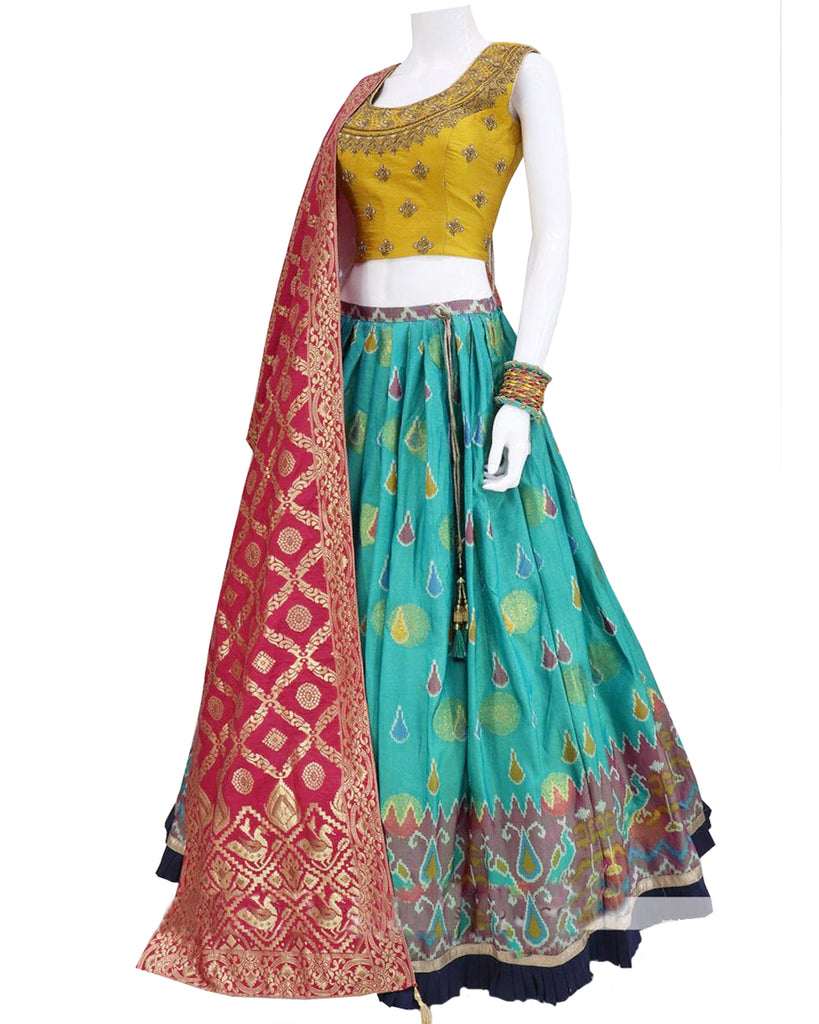 sky blue chaniya choli