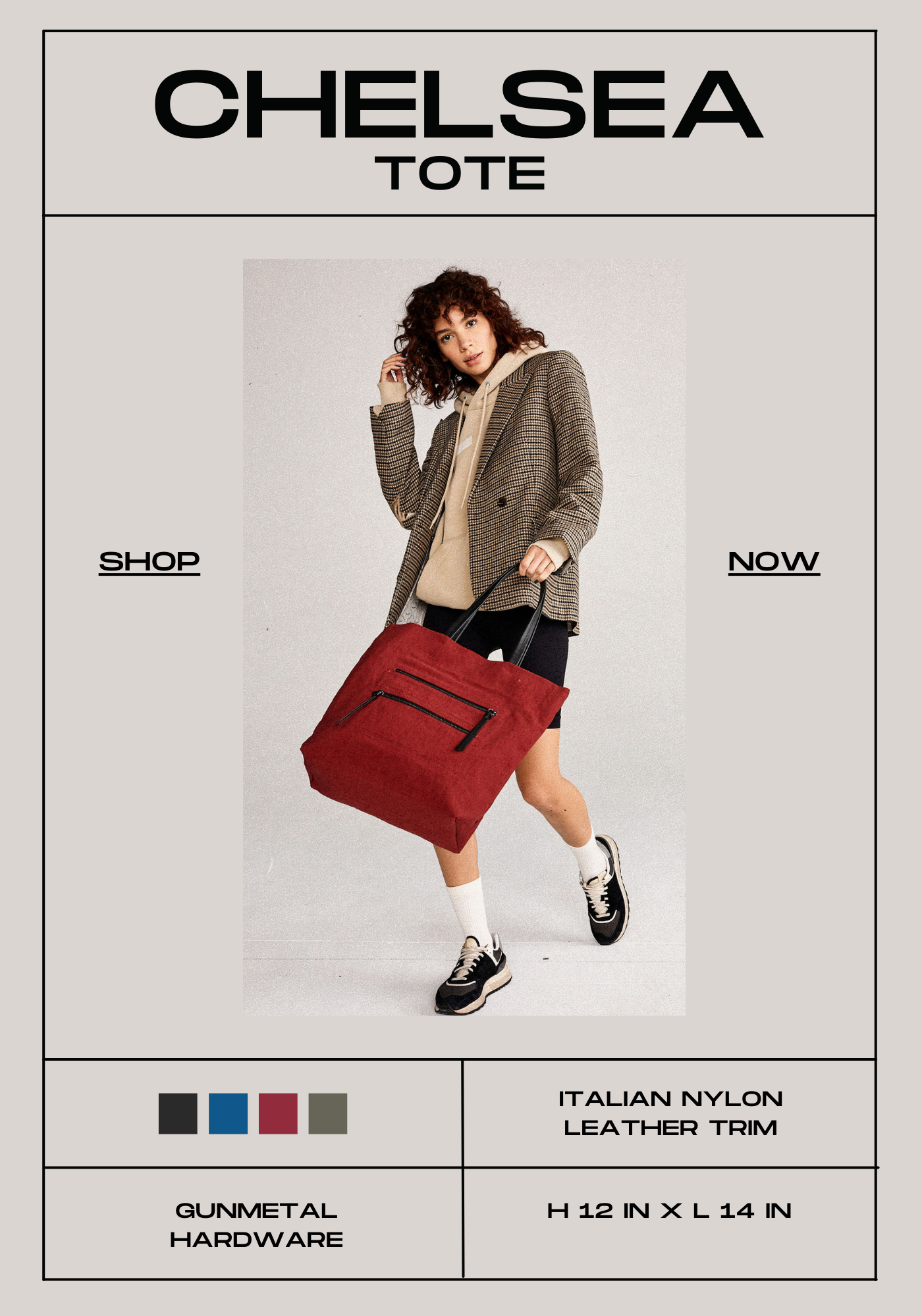 Botkier chelsea nylon crossbody in malbec model shot and features