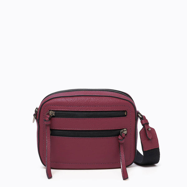 Baxter Nylon Crossbody (Malbec)- Designer leather Handbags