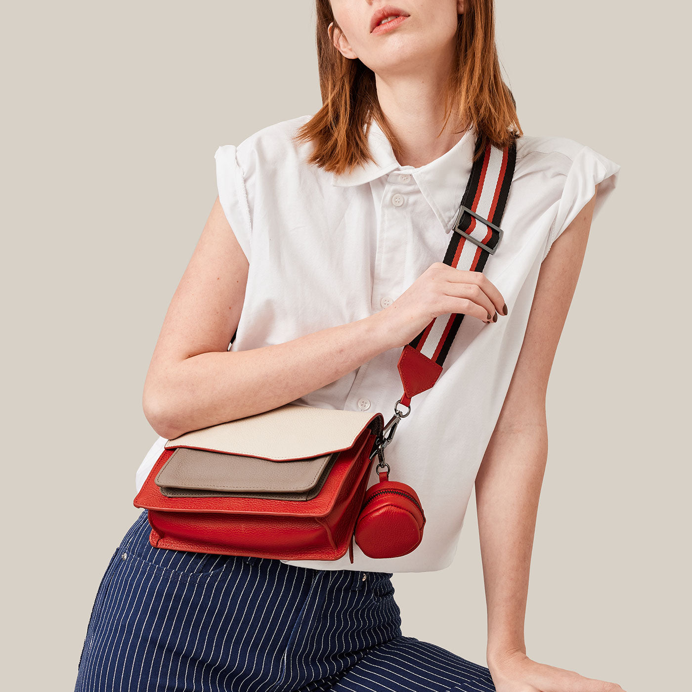 Cobble Hill Crossbody (Red Combo)- Designer leather Handbags | Botkier ...