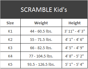 77 Kids Size Chart