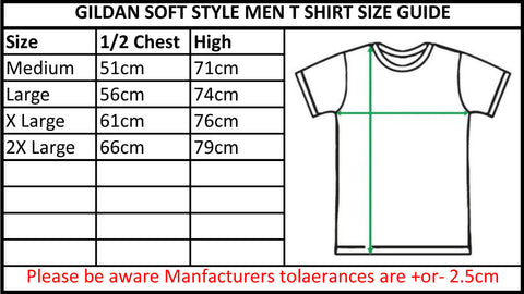 Gildan Softstyle T Shirt Size Chart