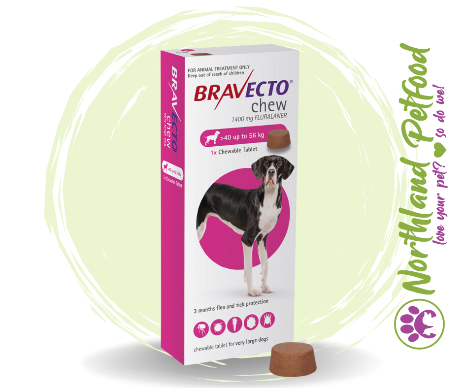 Image of Bravecto Chewable Tablets 1400mg - Large Dogs - 40kg - 56kg