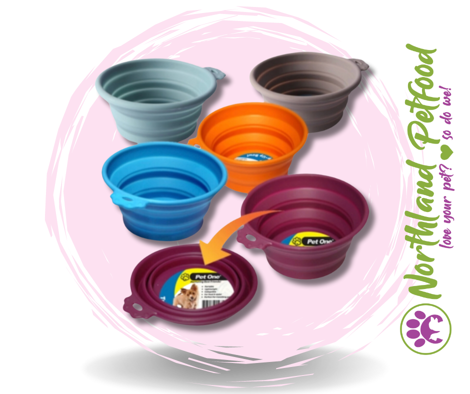 Image of SALE 25% OFF -- Pet One Collapsible  Silicone Bowl - Small (370ml)