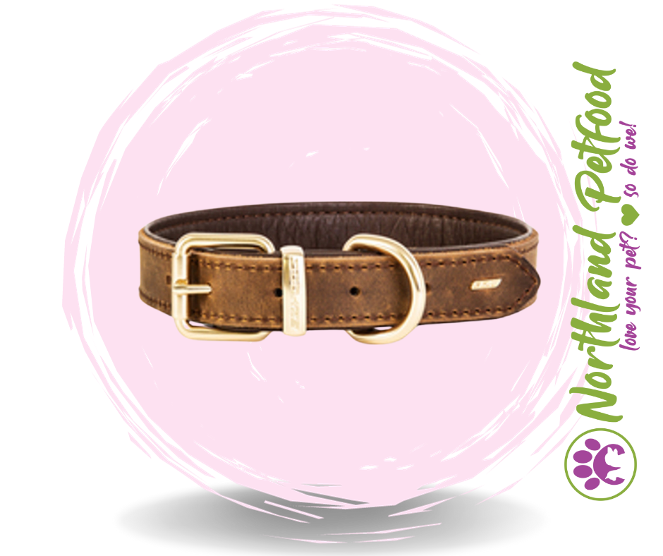 Image of INTRODUCTORY SALE - 20% OFF -- EzyDog Oxford Leather Brown Collars