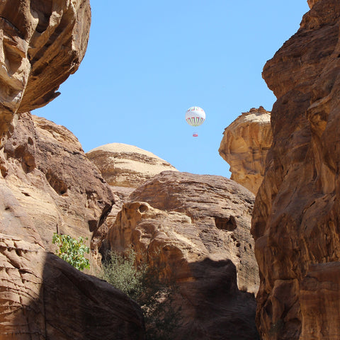 A Balloon Greets Me As I Exit the Al-Siq at Petra, Jordan (LEO Design)