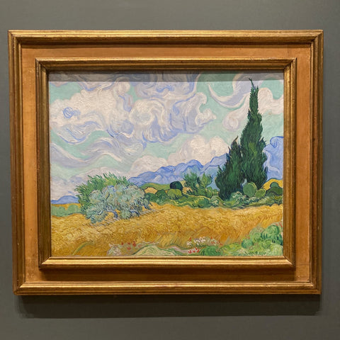 Wheatfield with Cypresses by Vincent Van Gogh in the National Gallery, London (LEO Design)