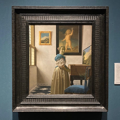 A Young Woman at the Virginal by Johannes Vermeer in the National Gallery, London (LEO Design)