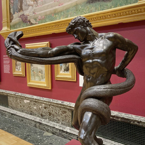 An Athlete Wrestling with a Python by Frederic Lord Leighton in the Tate Britain, Westminster, London (LEO Design)