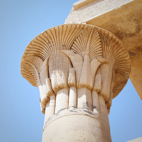 Another Glorious Column and Capital at the Temple of Philae, Aswan, Egypt (LEO Design)