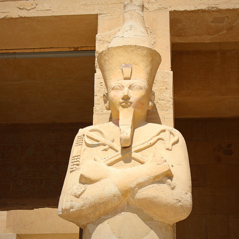 Hatshepsut as King Stands Guard Before Her Mortuary Temple in the Valley of the Queens, Luxor, Egypt (LEO Design)