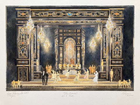 Original Scene Design for Don Giovanni Act I Finale by Robert Perdziola (LEO Design)