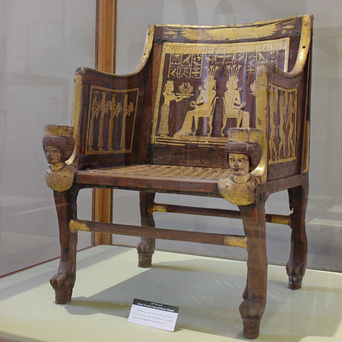 Gilded Wooden Throne of Princess Sitamun in the Egyptian Museum, Cairo (LEO Design)