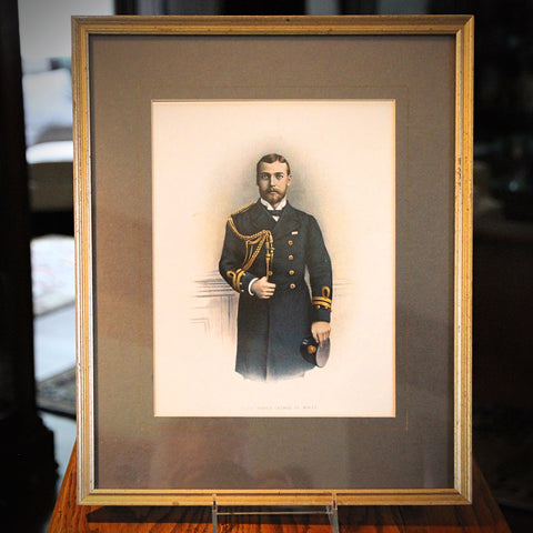 Hand-Colored Commemorative Print of George Prince of Wales, later King George V (LEO Design)
