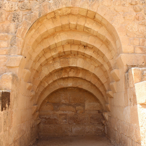 Horse Stalls Under the Limestone Grandstand of the Hippodrome at the Ancient Roman City of Jerash, Jordan (LEO Design)