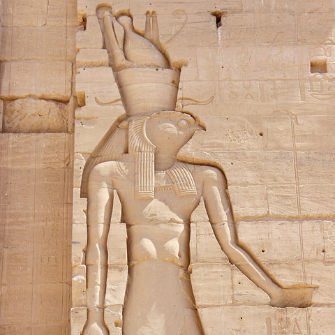 Horus Wearing the Pharaonic Double Crown of Upper and Lower Egypt, Temple of Philae, Aswan, Egypt (LEO Design)