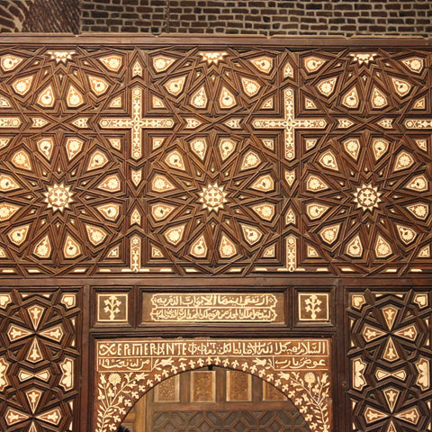 Wooden Tracery with Inlaid Ivory in the Cavern Church of Saints Sergius and Bacchus in Cairo's Coptic Quarter (LEO Design)