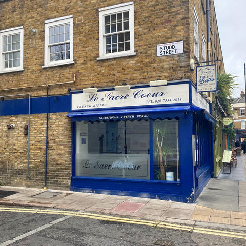 An Islington Shopfront of Sandy Brick and Royal Blue Enamel Paint, London (LEO Design)